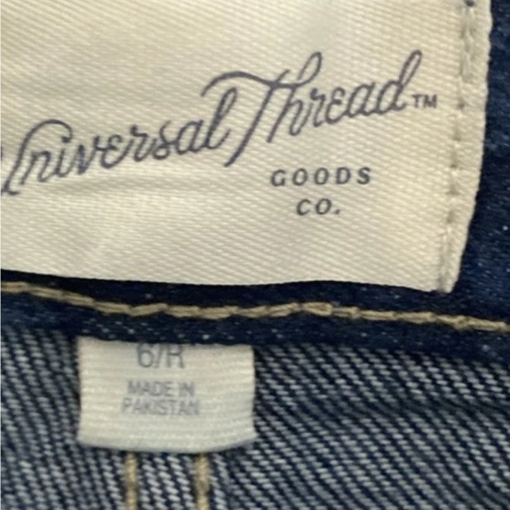 Universal Thread High-Curved Leg Barrel Jeans Dark Wash 17  Heavyweight Denim - Picture 6 of 6
